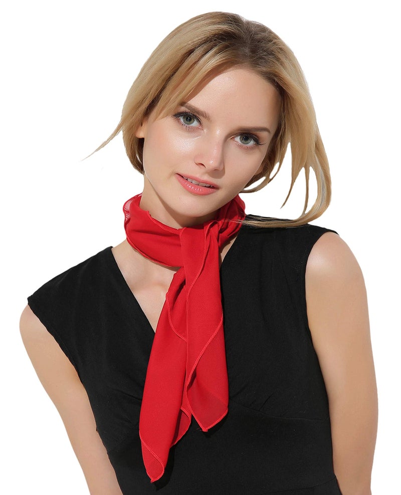 Fairycece Red Neck Hair Scarf Headband Chiffon Scarf Barnacle Boy Costume Bulma Costume - Image 1
